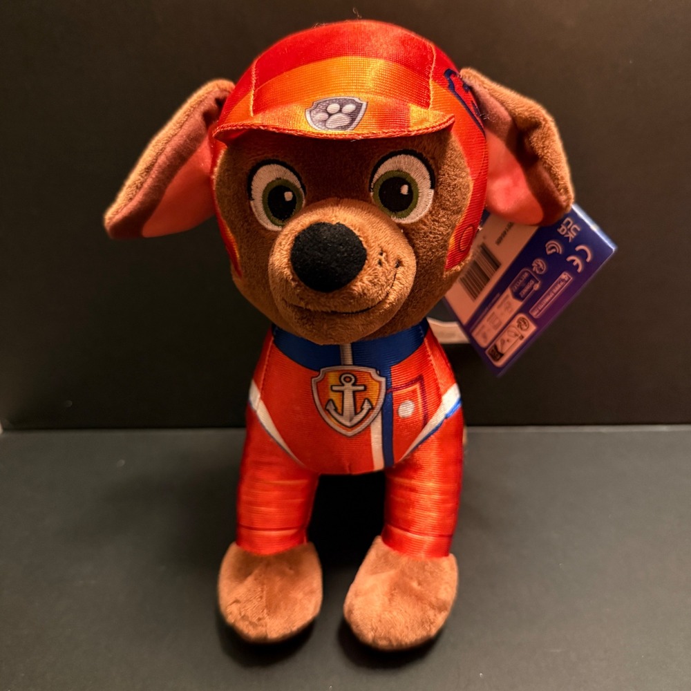 Paw Patrol Zuma Rescue Wheels Plush 8" NWT Orange Dog
